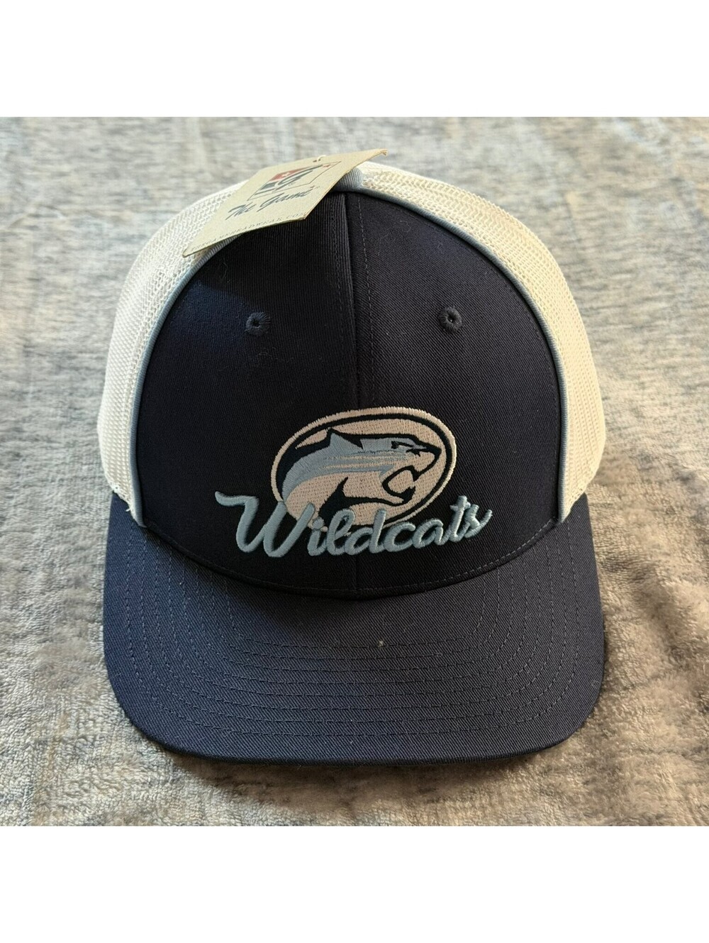 Hampton Wildcats Hat The Game G199P Mid Pro Trucker Men's One Size Snapback Navy